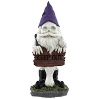 11.75" Gnome Skeleton "Keep Out" Halloween Decoration
