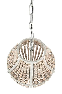 Hello Honey® 27" Metal Chandelier With Wood Beads