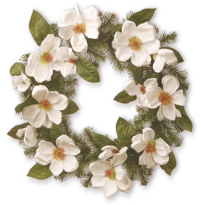 24" North Valley® Spruce Magnolia Wreath
