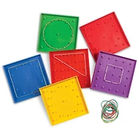 Learning Resources 5" Double-Sided Assorted Geoboards Set