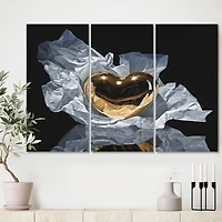 Designart - Heart Of Gold - Modern Canvas Wall Art