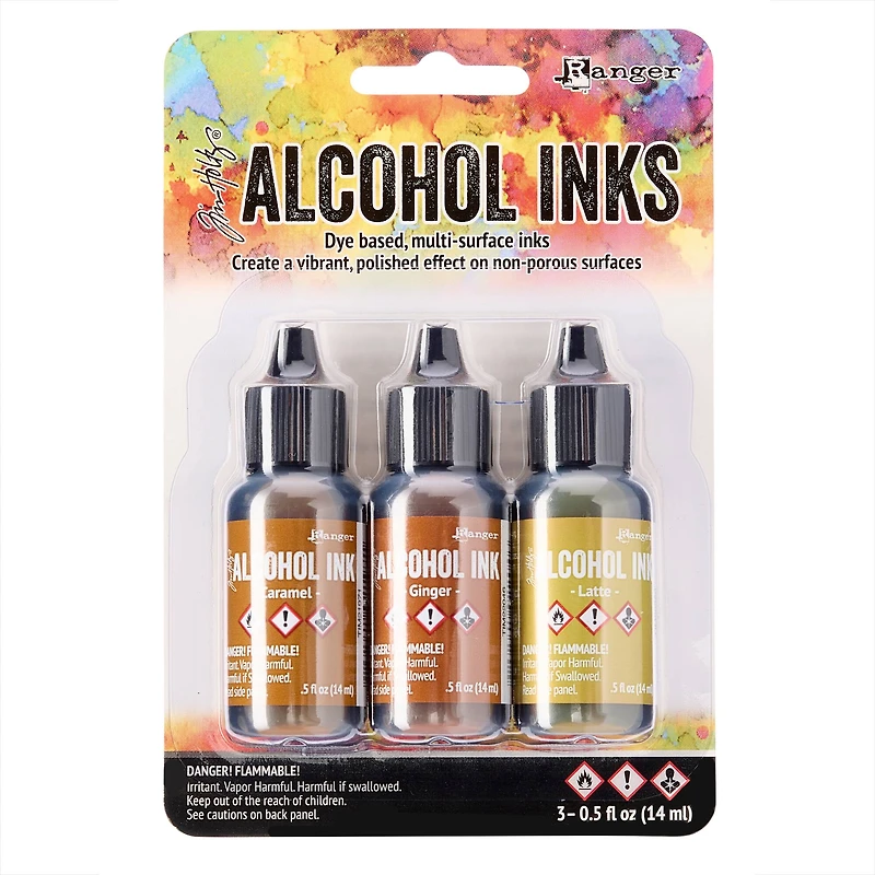 6 Packs: 3 ct. (18 total) Tim Holtz® Alcohol Ink Set, Cabin Cupboard