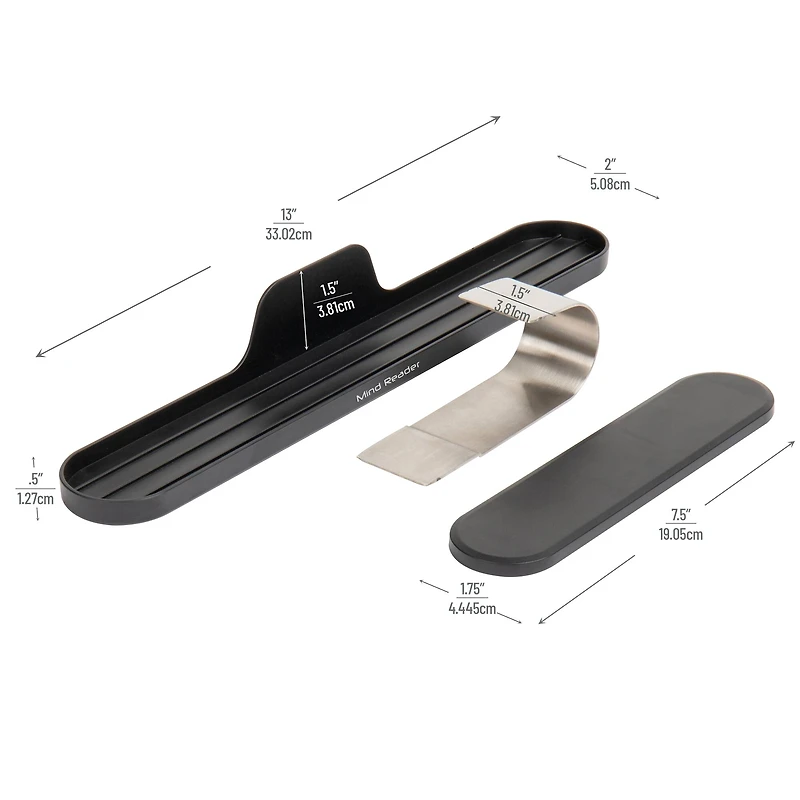 Mind Reader Anchor Collection Black Over Keyboard Shelf