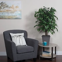 4ft. Artificial Ficus Bush with Black Plastic Pot