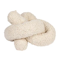 Hello Honey® Cream Woven Cotton Bouclé Knot Design Pillow
