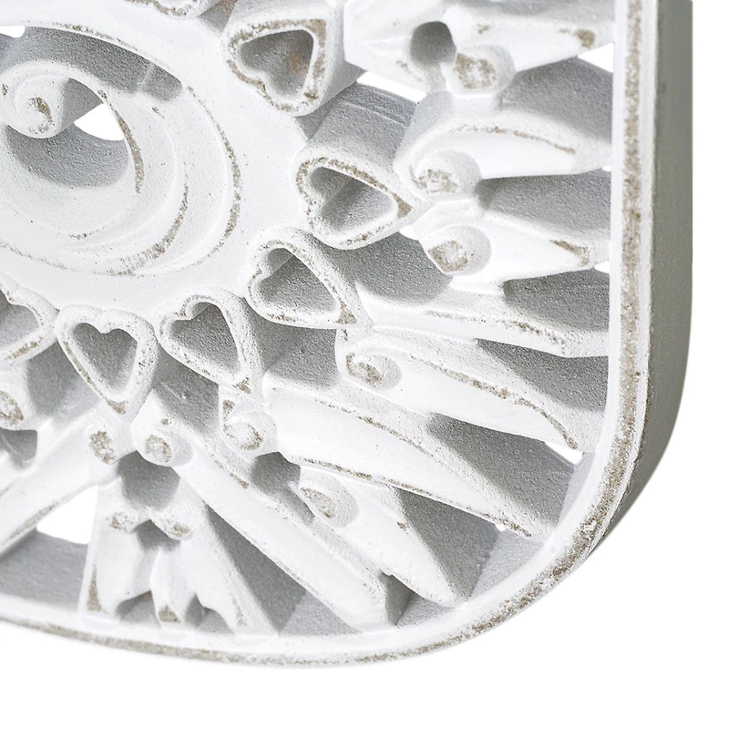 American Art Décor™ 11.5" Distressed Hamsa Hand Palm Eye Medallion Boho Wall Accent