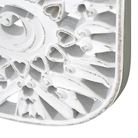 American Art Décor™ 11.5" Distressed Hamsa Hand Palm Eye Medallion Boho Wall Accent