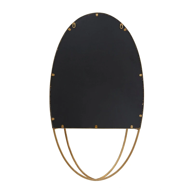 Gold Metal Glam Wall Mirror 35" x 20" x 7"