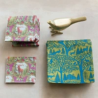 Hello Honey® 6.5" Blue & Gold Landscape Square Paper Napkins, 50ct.