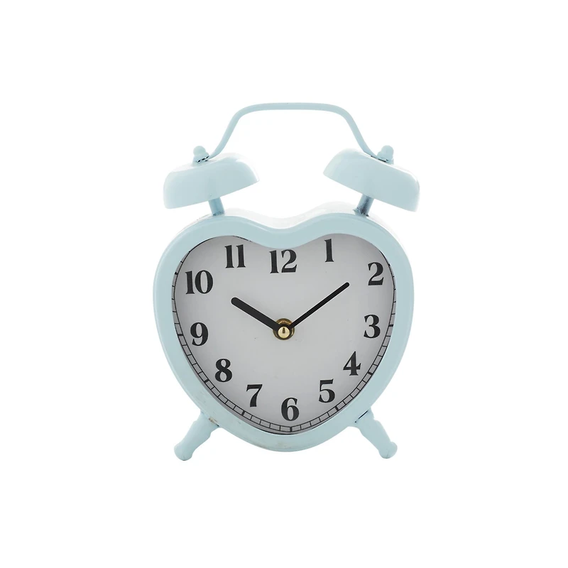 8.5" Metal Heart Farmhouse Clock
