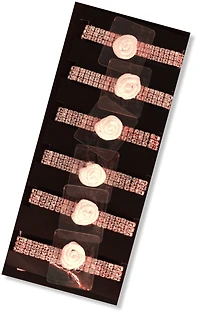 JAM Paper 3 Row Dazzle Princess Flower Rhinestone Bracelets