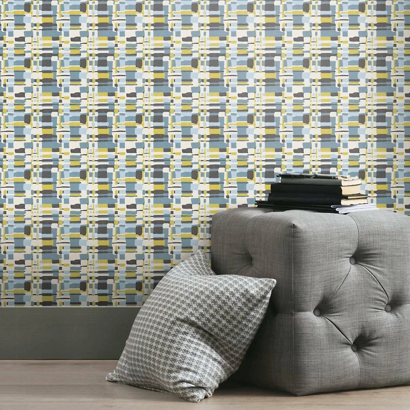 RoomMates Retro Plaid Peel & Stick Wallpaper