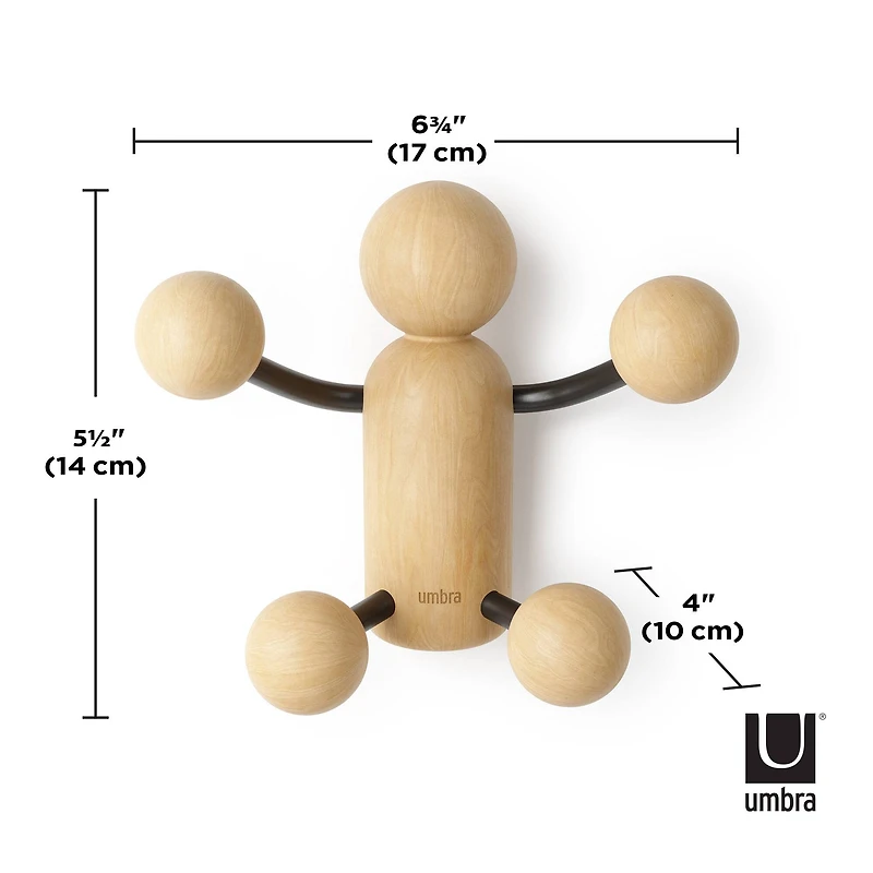 Umbra Light Brown Woody Wall Hook