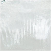 17" Clear Ribbed Round Glass Spanish Vase