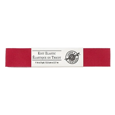 12 Pack: 1" Red Knit Elastic by Loops & Threads™