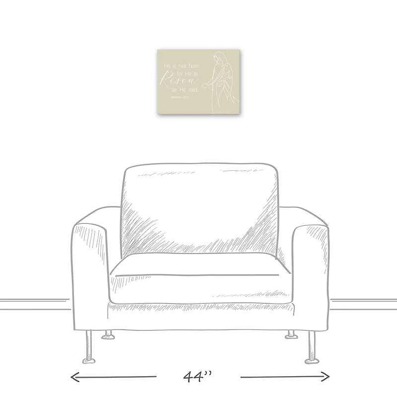 Risen Bible Jesus 1 11" x 14" Canvas Wall Art