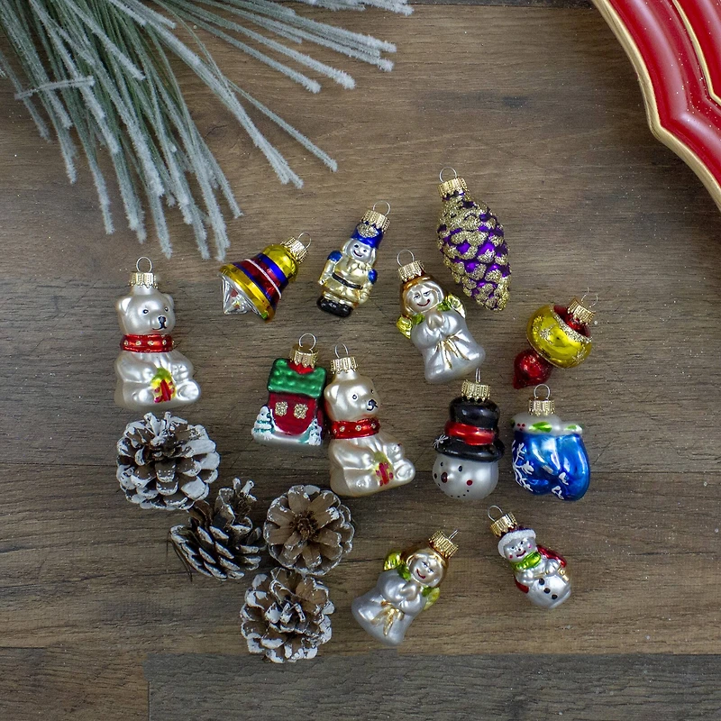 12ct. 2.25" 2-Finish Iconic Christmas Figurine Ornaments