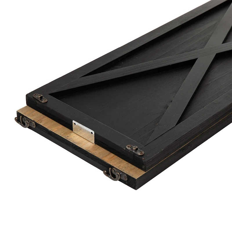 Glitzhome® 32" Black Wooden Tree Collar