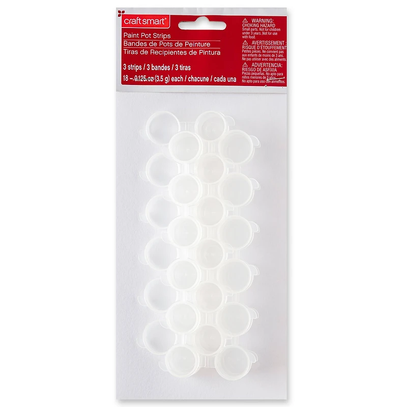 6 Packs: 3 ct. (18 total) Paint Pot Strips by Craft Smart®
