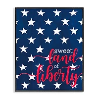 Stupell Industries Sweet Land Of Liberty Americana Framed Giclee Art
