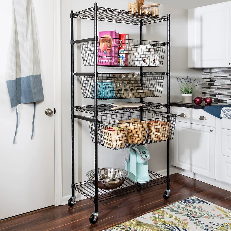 Honey Can Do Black All-Star Sports Shelving