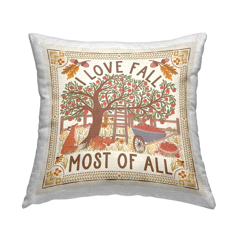 Stupell Industries Love Fall Scenery Outdoor Printed Pillow