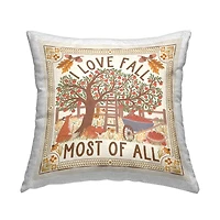 Stupell Industries Love Fall Scenery Outdoor Printed Pillow
