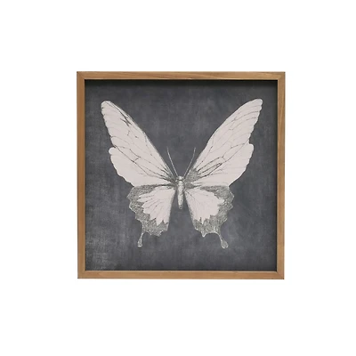Hello Honey® Butterfly Square Wood Framed Wall Décor