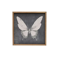 Hello Honey® Butterfly Square Wood Framed Wall Décor