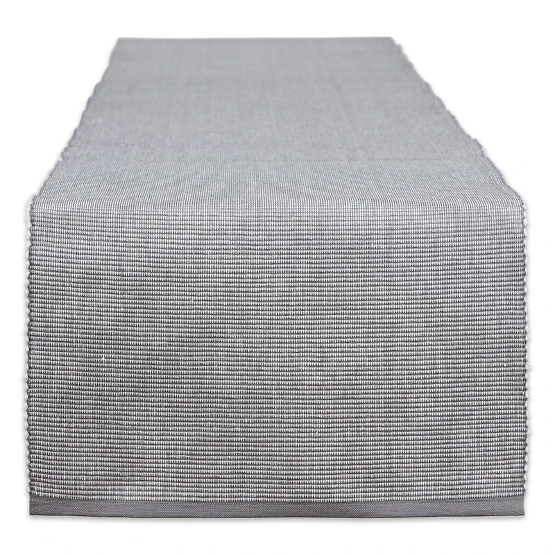 DII® 108" Gray & White 2-Tone Ribbed Table Runner