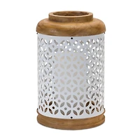 10" Geometric Punched Metal Lantern Set