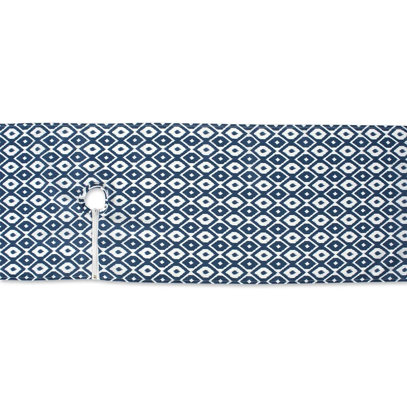 Blue Ikat Outdoor Table Runner With Zipper 14" x 108"