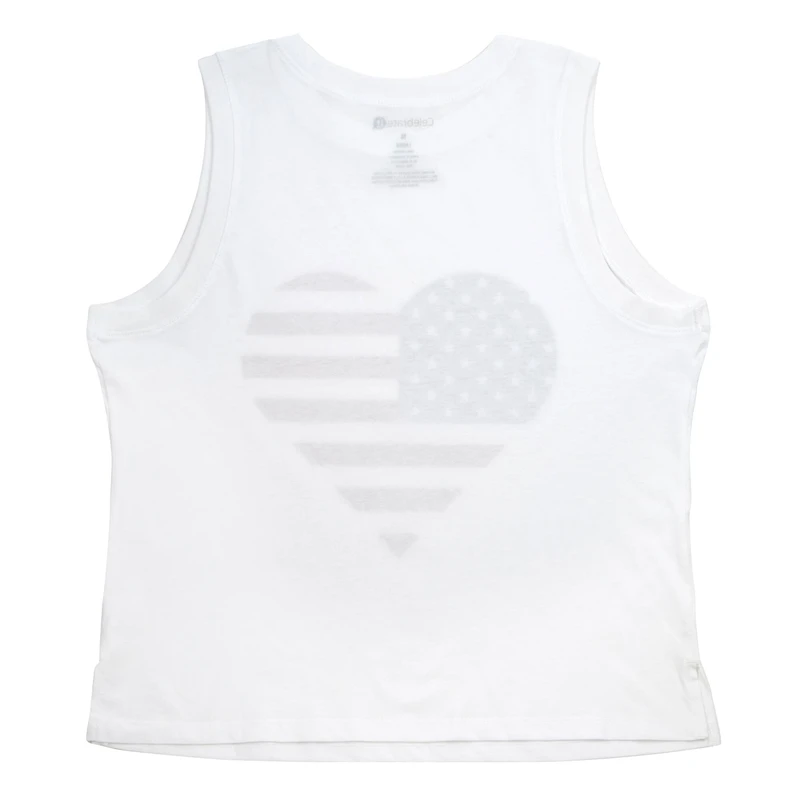 Patriotic Stars & Stripes Heart Ladies Tank Top by Celebrate It™