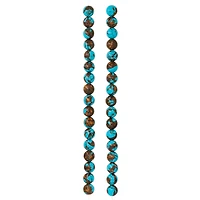 12 Pack: Turquoise Siderolite Round Beads, 8mm by Bead Landing™