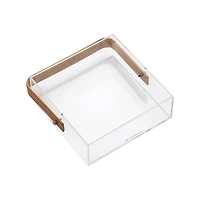 Mind Reader Bamboo & Acrylic Napkin Caddy