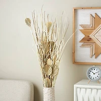 4.75ft. Brown Dried Plant Palm Leaf Natural Foliage with Grass