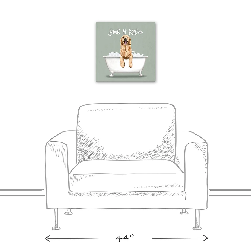 Soak And Relax 16" x 16" Canvas Wall Art