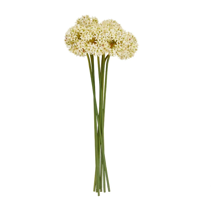 31" White Allium Artificial Flower Stem, 8ct.