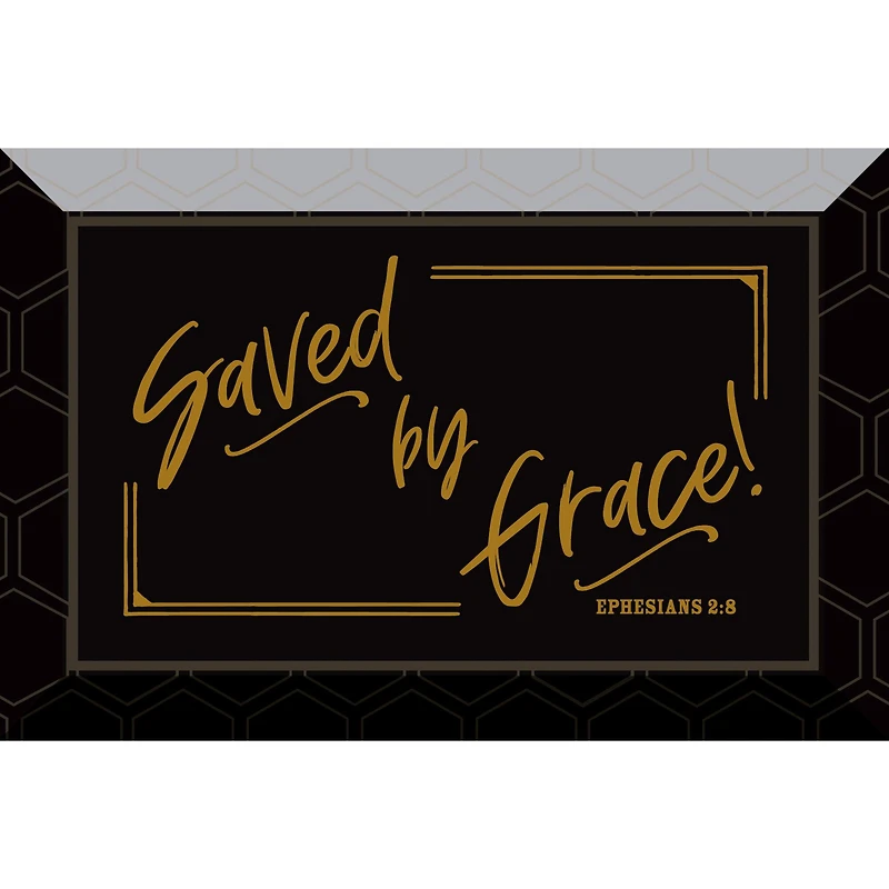 Saved By Grace Glass Plaque with Easel