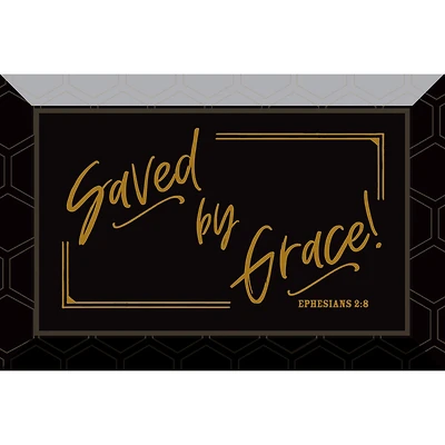 Saved By Grace Glass Plaque with Easel