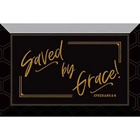 Saved By Grace Glass Plaque with Easel