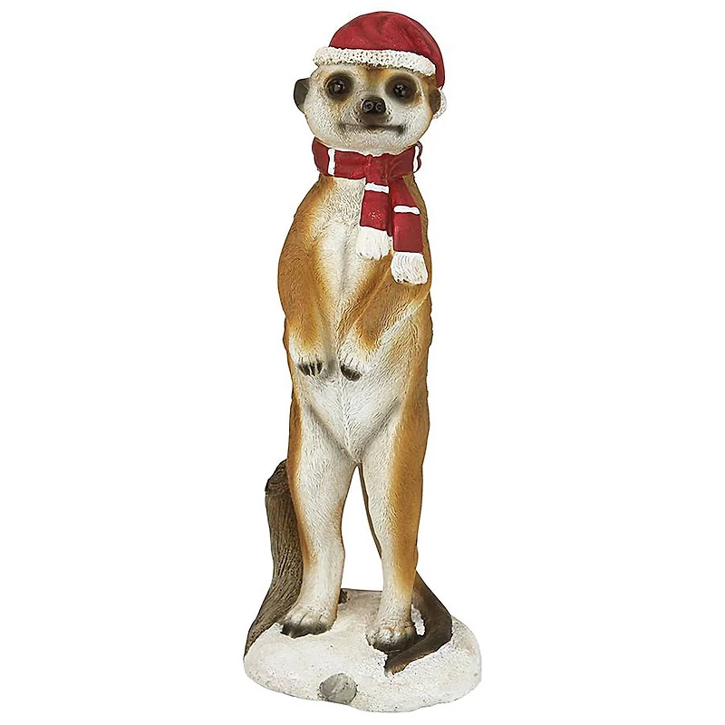 Design Toscano Merry Meerkat Holiday Greeter Statue, 2ct.