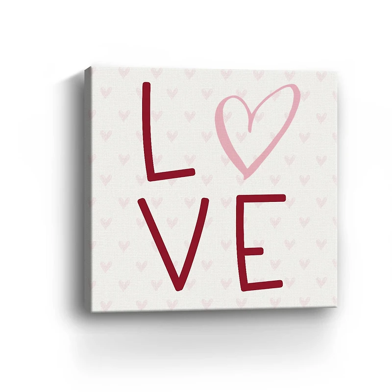 Love Hearts Canvas Giclee