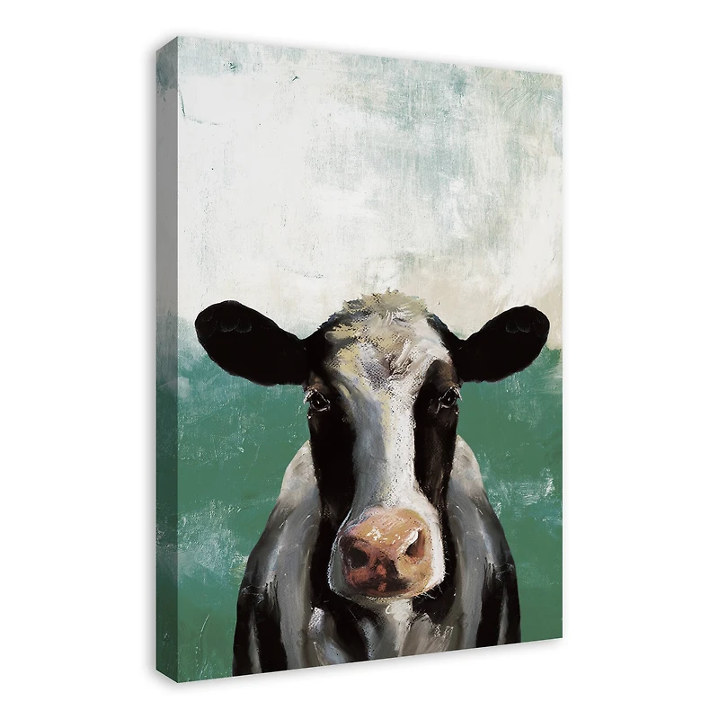 Cow Green Field 20" x 30" Canvas Wall Art