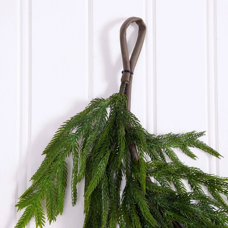 6ft. Artificial Real Touch Norfolk Island Pine Garland with Natural Look