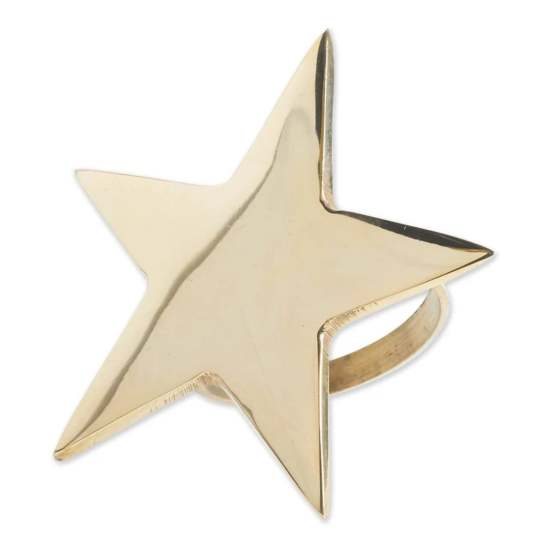 DII® Gold Star Napkin Rings, 6ct.