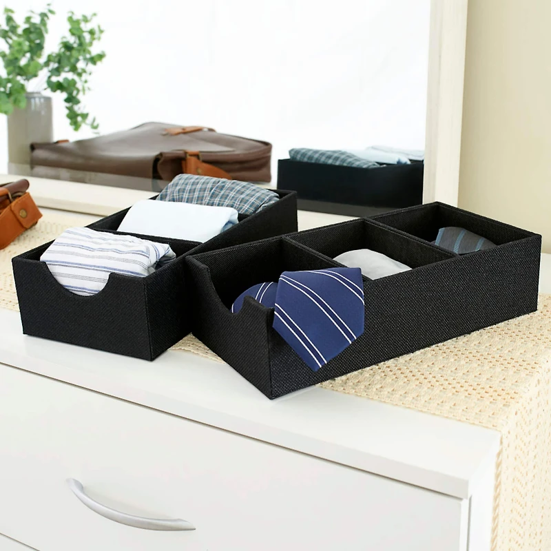 Household Essentials 3-Compartment Drawer Organizers