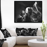 Designart - Black and White Antelope Canyon