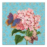 Butterflies On Flower 24" x 24" Canvas Wall Art
