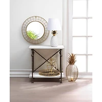 Golden Wire Dome Framed Wall Mirror